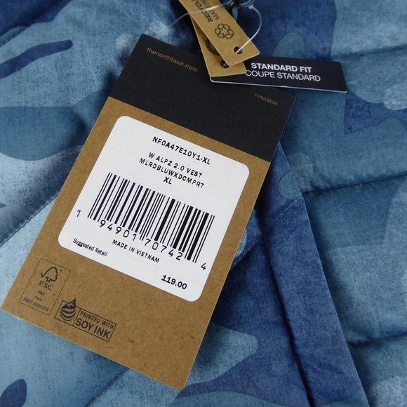 The North Face Alpz 2.0 Quilted Down Insulated Vest Camouflage NWT Camo - Picture 8 of 9